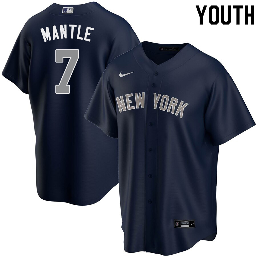 2020 Nike Youth #7 Mickey Mantle New York Yankees Baseball Jerseys Sale-Navy